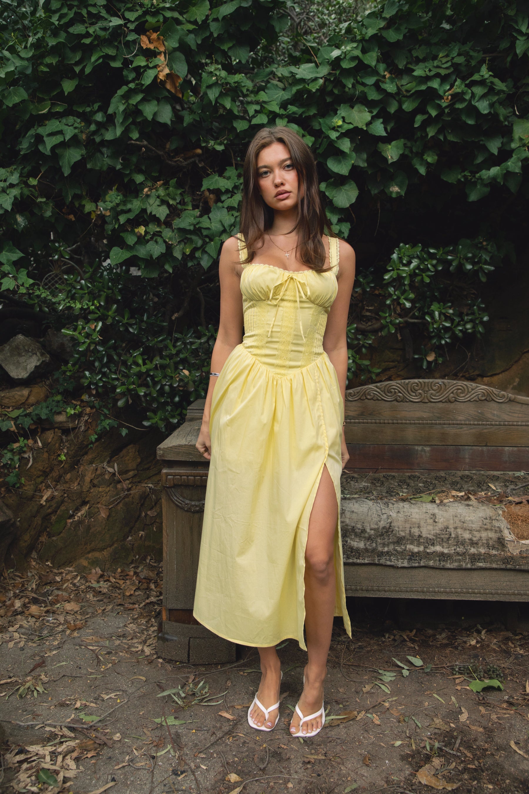 LORETTA Stretch Poplin Maxi Dress