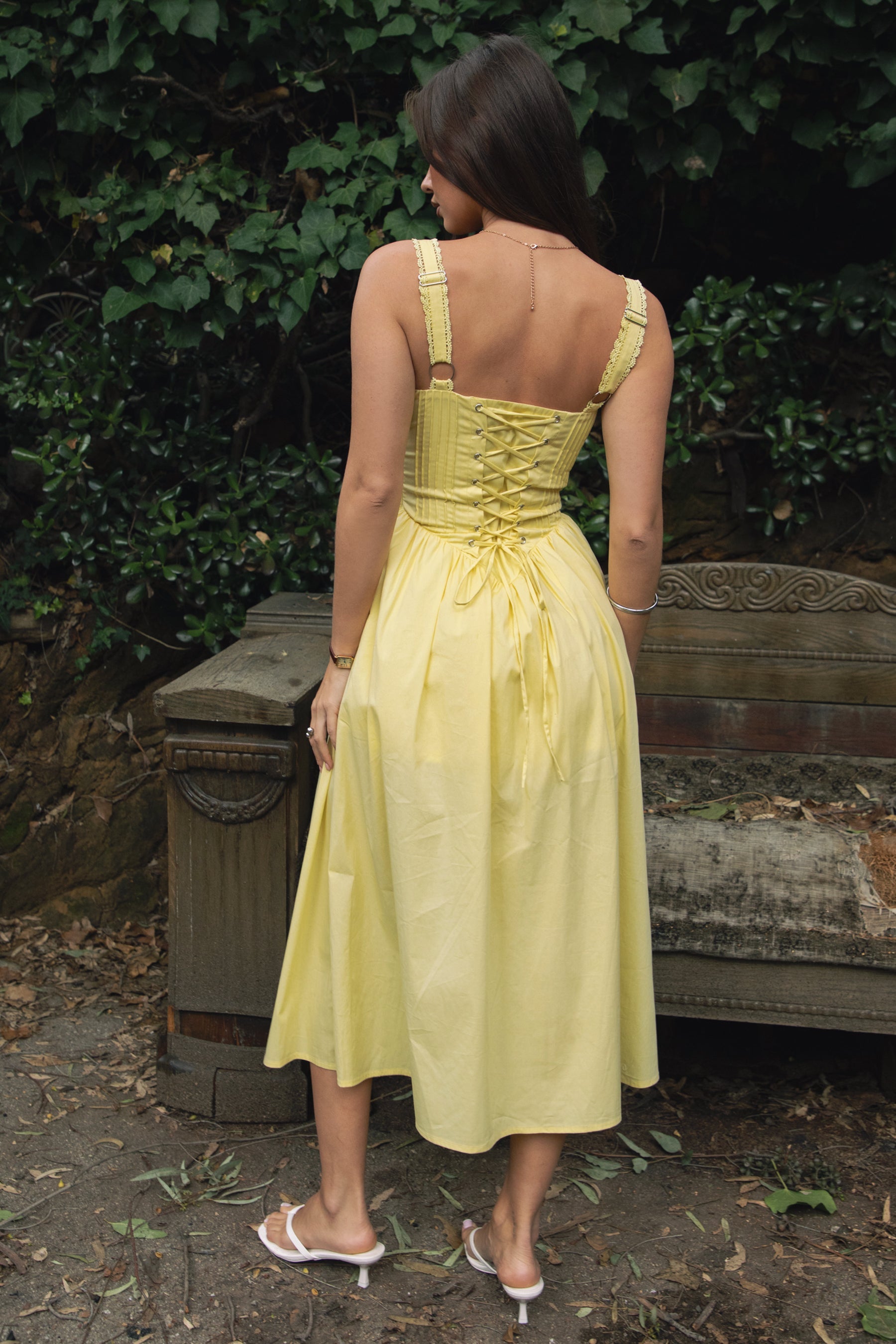 LORETTA Stretch Poplin Maxi Dress